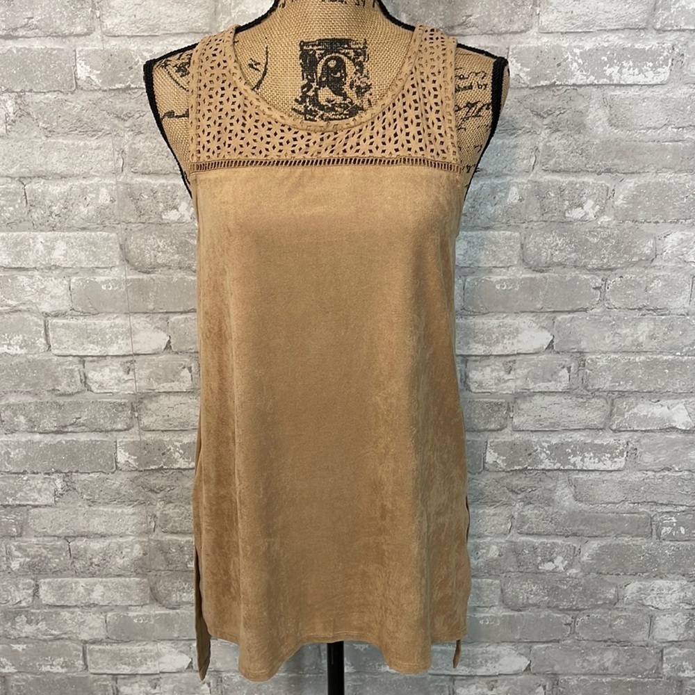 Maurices Micro Suede Cutout Tank Top